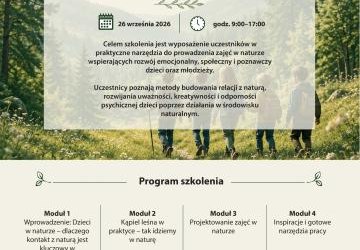 „Dzieci w naturze” – szkolenie dla edukatorów i rodziców