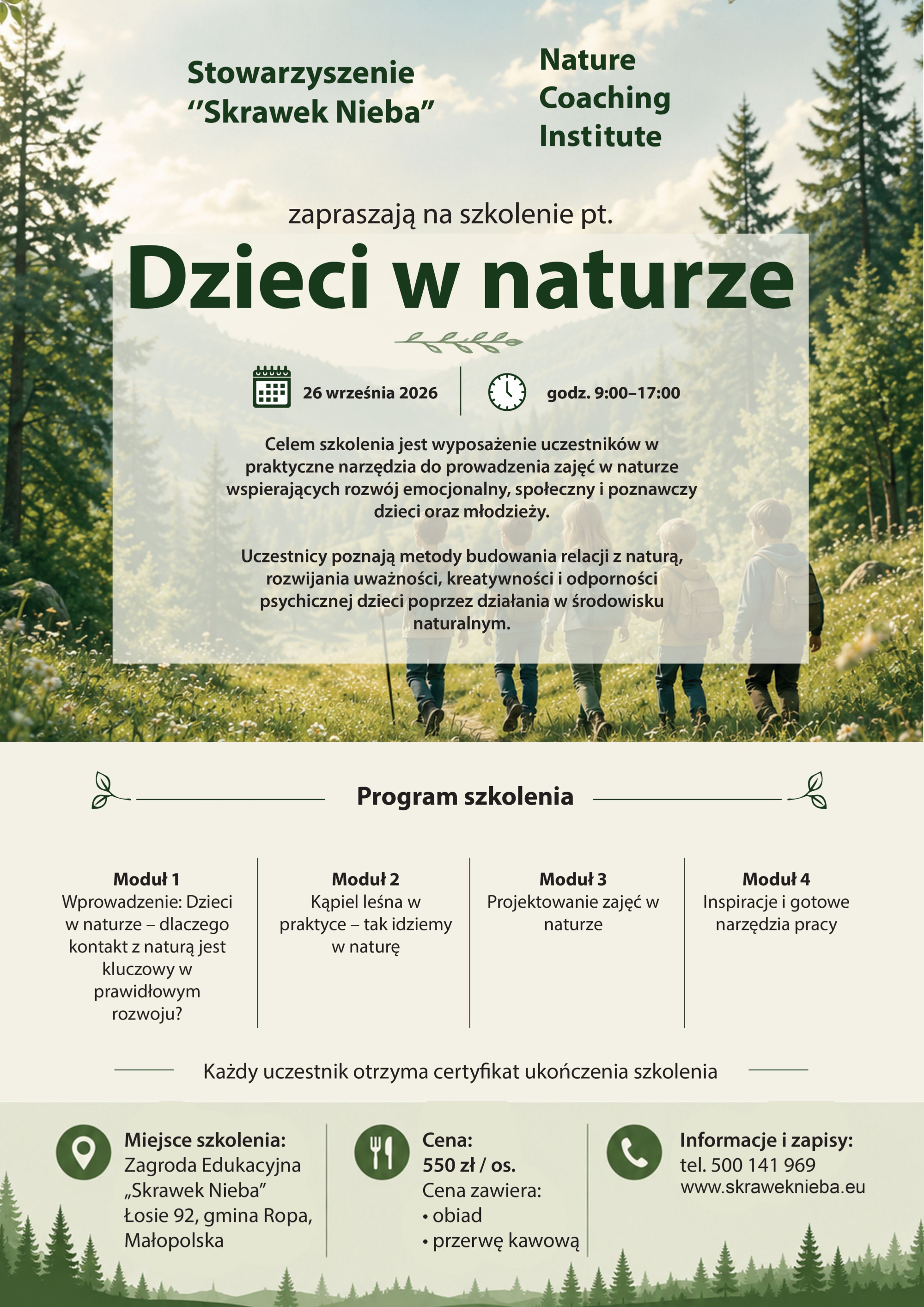 „Dzieci w naturze” – szkolenie dla edukatorów i rodziców
